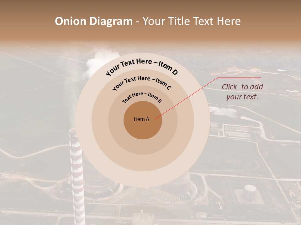 Power Plant And Coal Mine, Aerial View PowerPoint Template