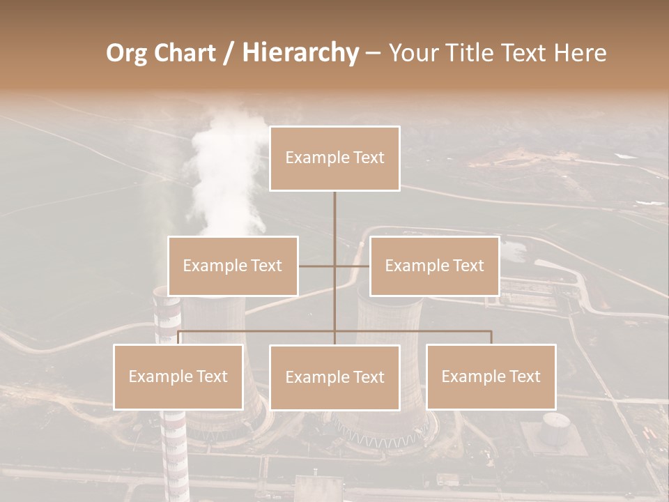 Power Plant And Coal Mine, Aerial View PowerPoint Template