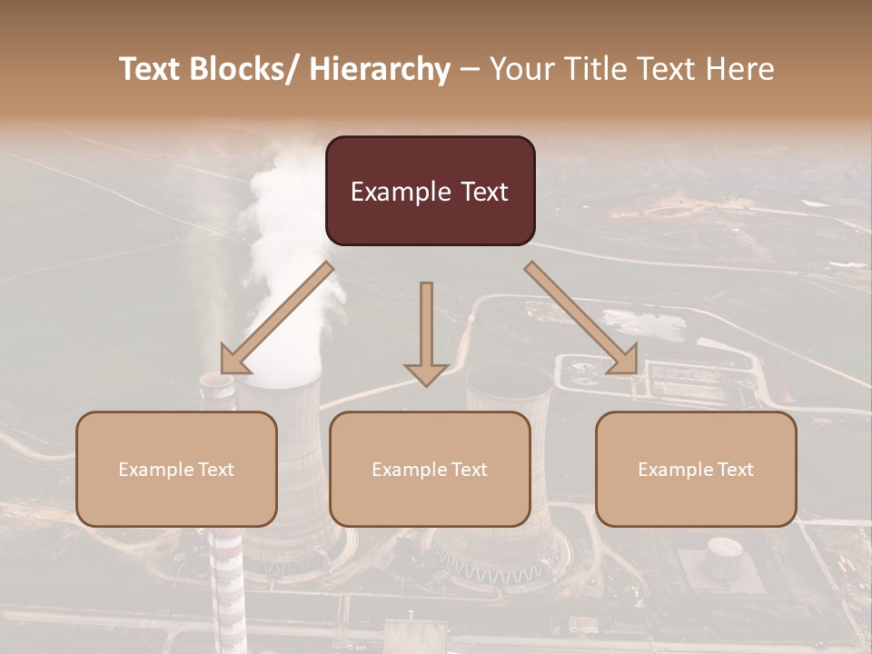 Power Plant And Coal Mine, Aerial View PowerPoint Template