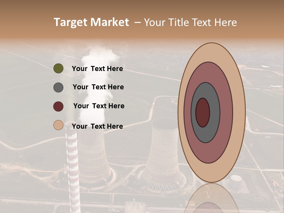 Power Plant And Coal Mine, Aerial View PowerPoint Template
