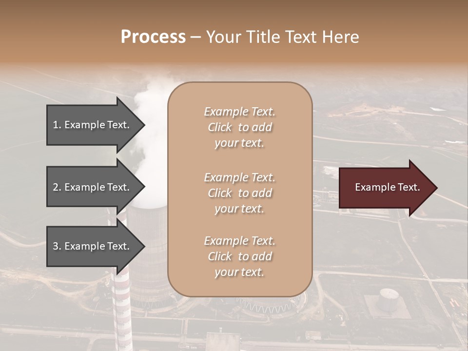Power Plant And Coal Mine, Aerial View PowerPoint Template