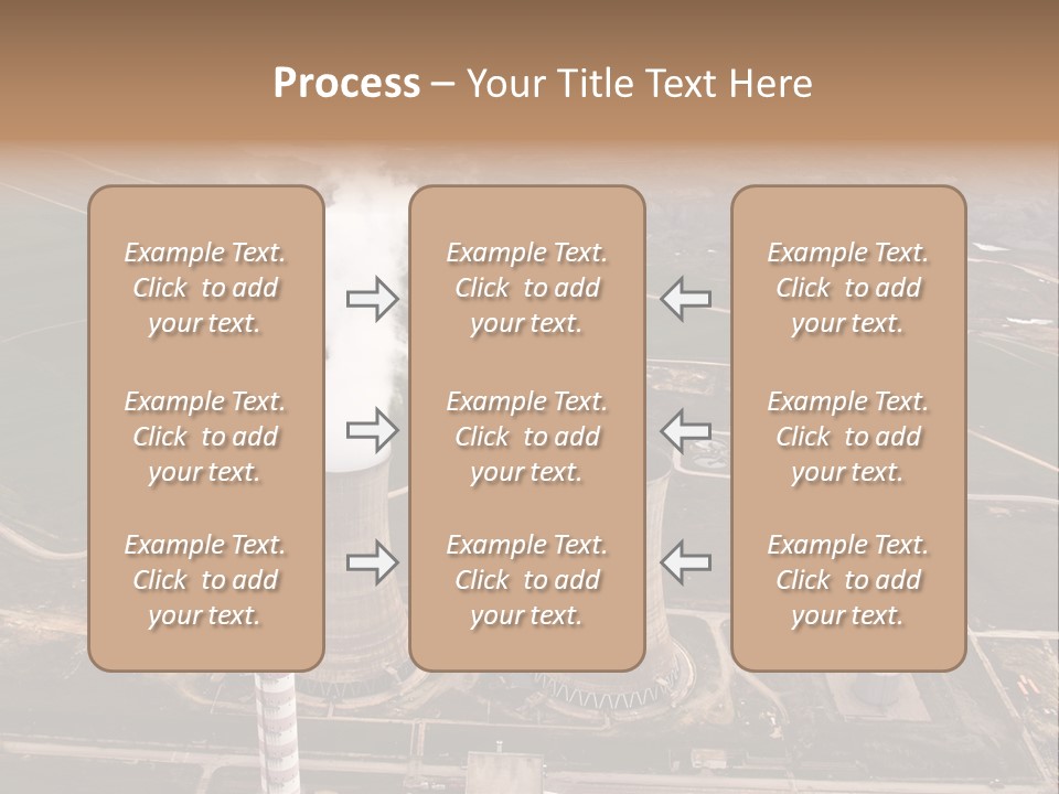 Power Plant And Coal Mine, Aerial View PowerPoint Template