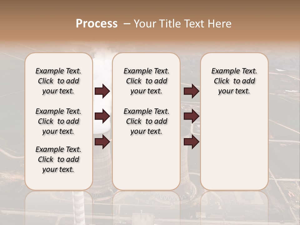 Power Plant And Coal Mine, Aerial View PowerPoint Template