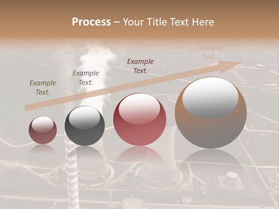Power Plant And Coal Mine, Aerial View PowerPoint Template