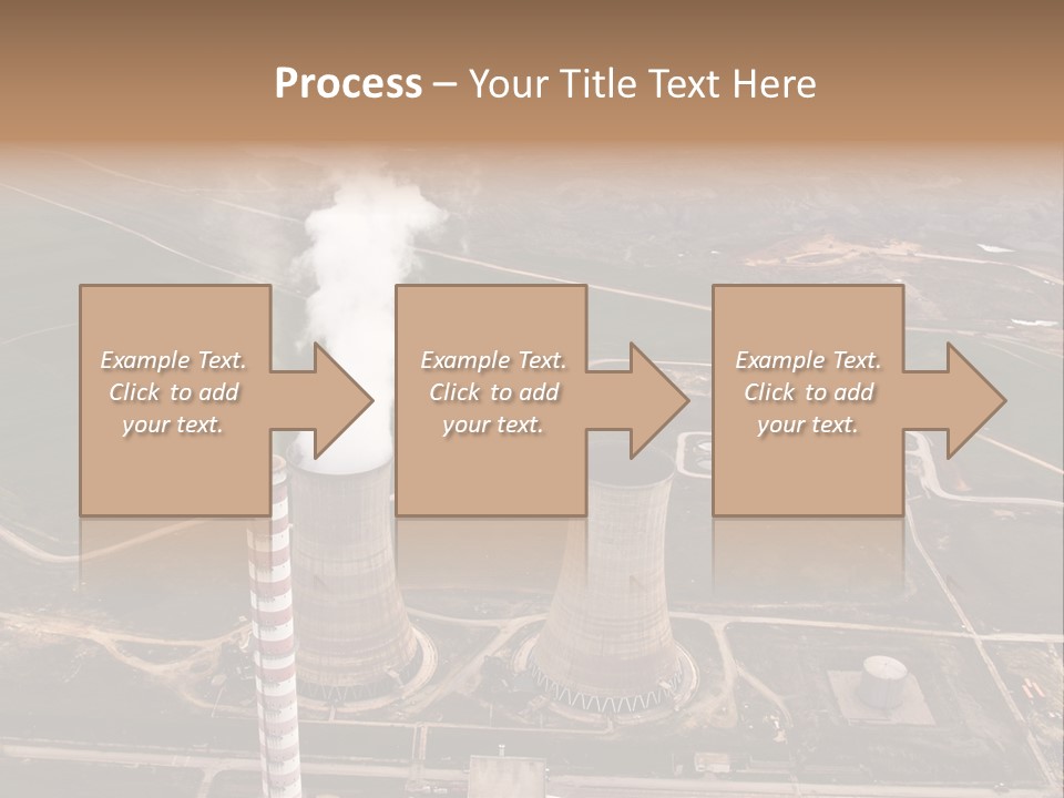 Power Plant And Coal Mine, Aerial View PowerPoint Template