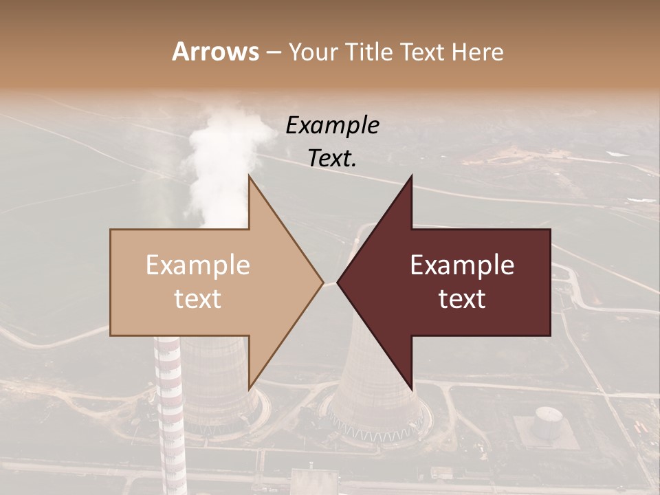 Power Plant And Coal Mine, Aerial View PowerPoint Template