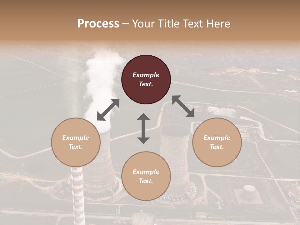 Power Plant And Coal Mine, Aerial View PowerPoint Template