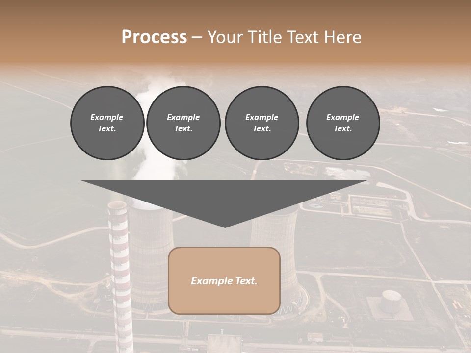 Power Plant And Coal Mine, Aerial View PowerPoint Template