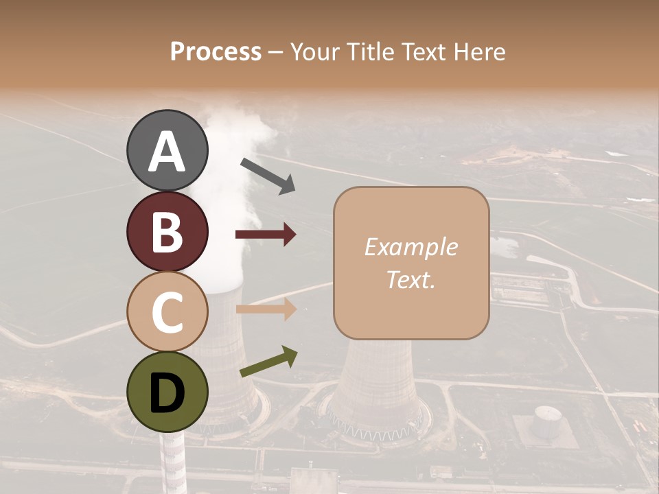 Power Plant And Coal Mine, Aerial View PowerPoint Template