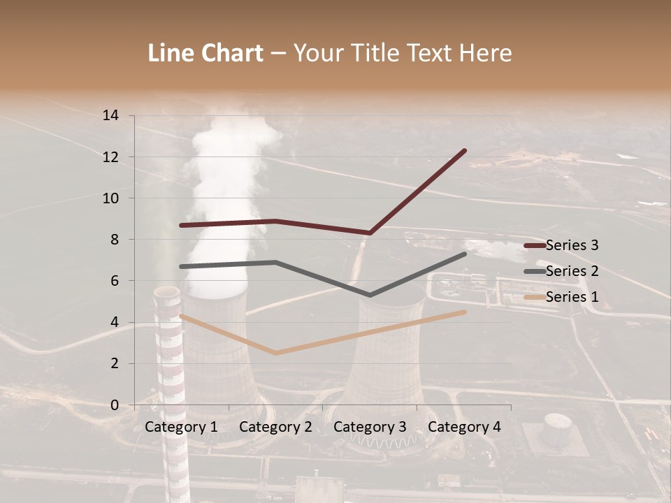 Power Plant And Coal Mine, Aerial View PowerPoint Template