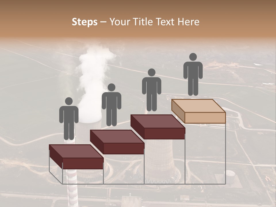 Power Plant And Coal Mine, Aerial View PowerPoint Template