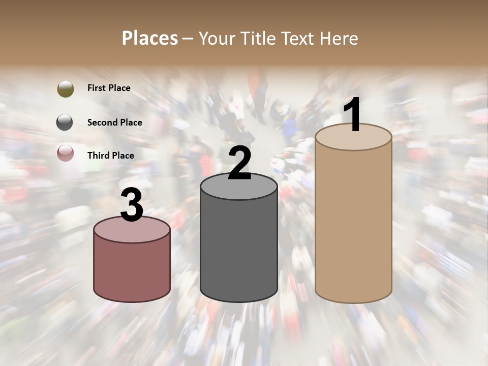 Crowds In An Urban Setting PowerPoint Template