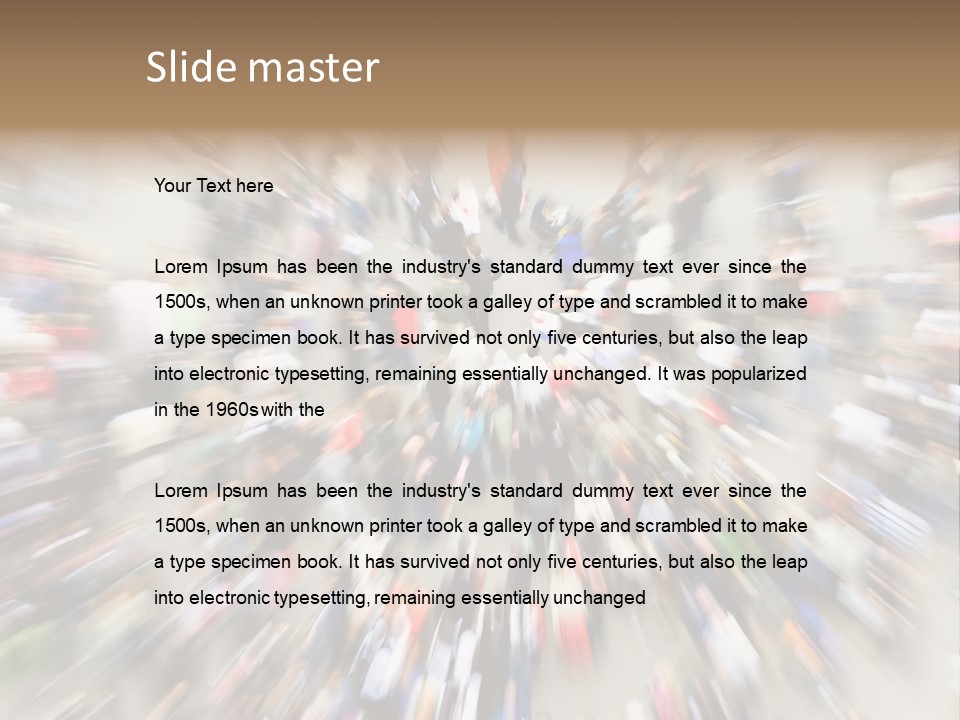 Crowds In An Urban Setting PowerPoint Template