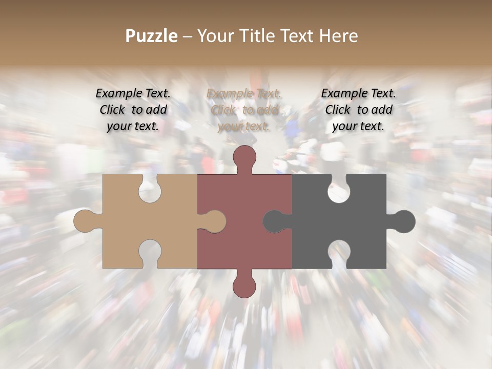 Crowds In An Urban Setting PowerPoint Template