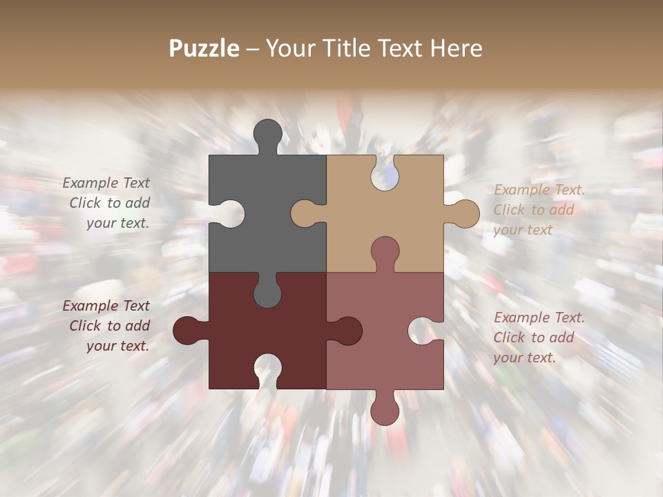 Crowds In An Urban Setting PowerPoint Template