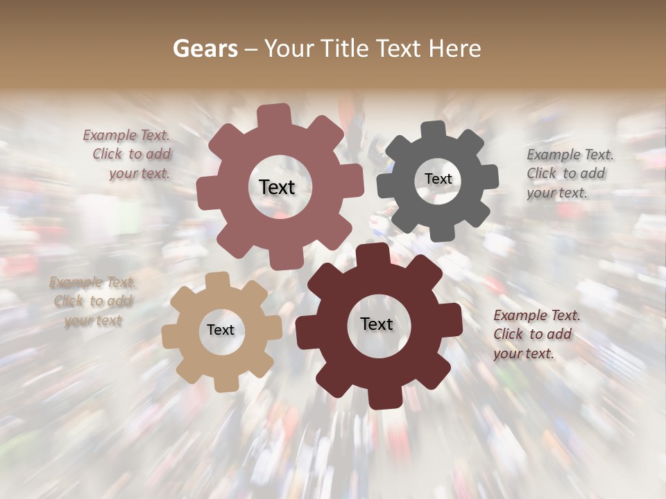 Crowds In An Urban Setting PowerPoint Template