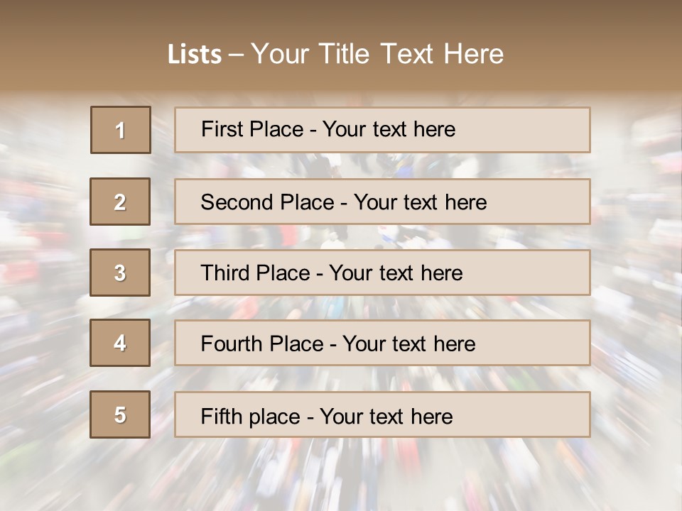 Crowds In An Urban Setting PowerPoint Template