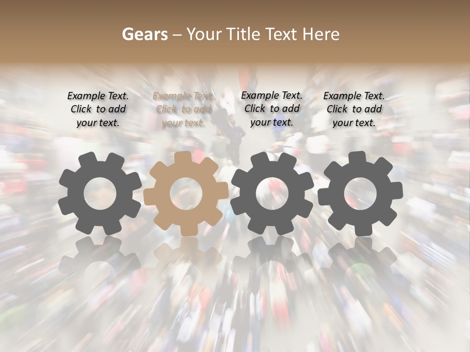 Crowds In An Urban Setting PowerPoint Template