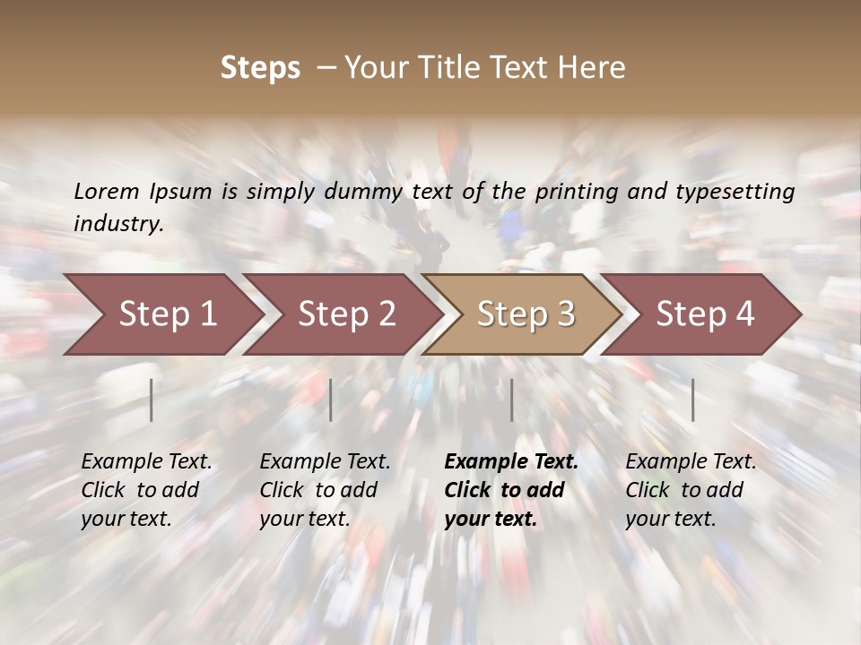 Crowds In An Urban Setting PowerPoint Template