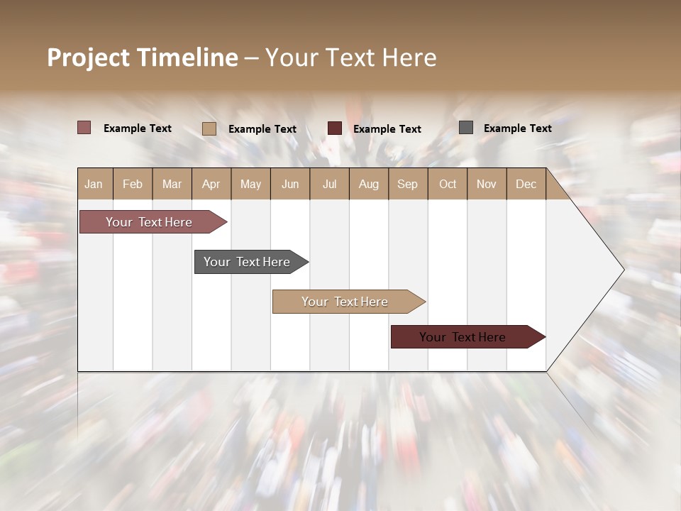 Crowds In An Urban Setting PowerPoint Template