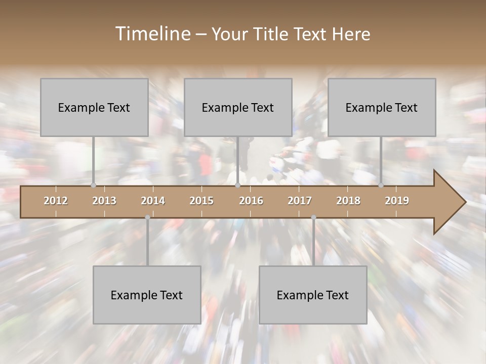 Crowds In An Urban Setting PowerPoint Template