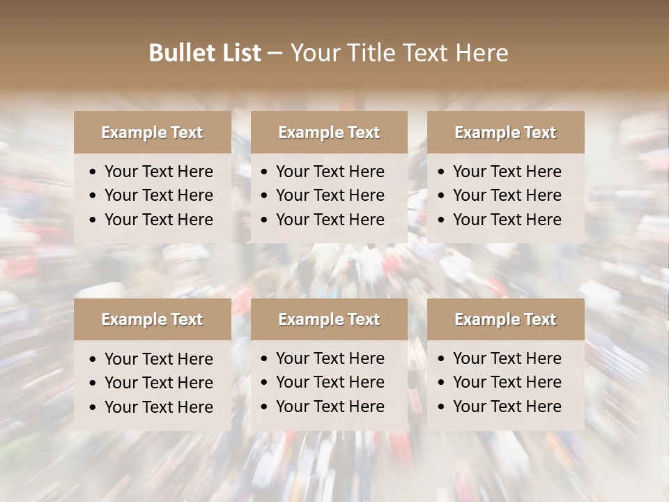 Crowds In An Urban Setting PowerPoint Template