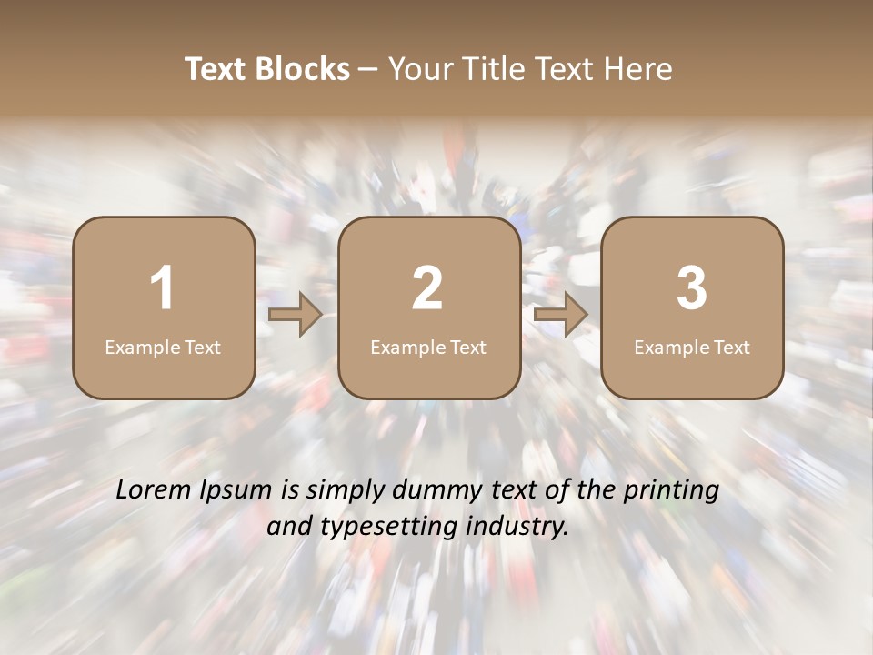 Crowds In An Urban Setting PowerPoint Template