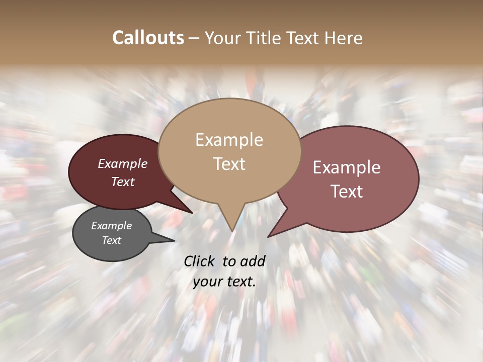 Crowds In An Urban Setting PowerPoint Template