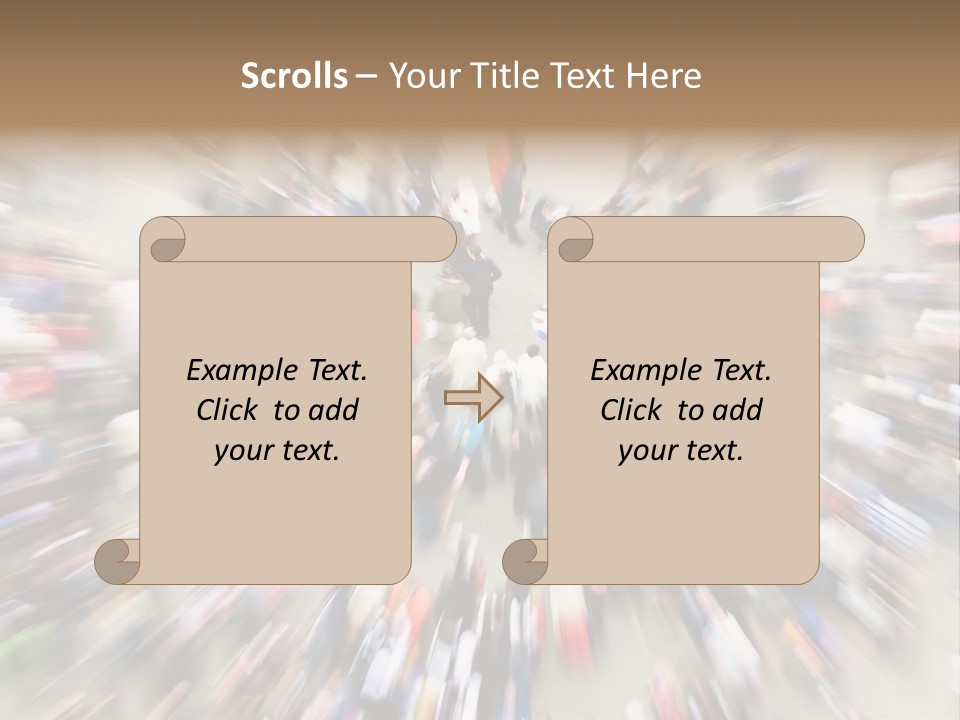 Crowds In An Urban Setting PowerPoint Template