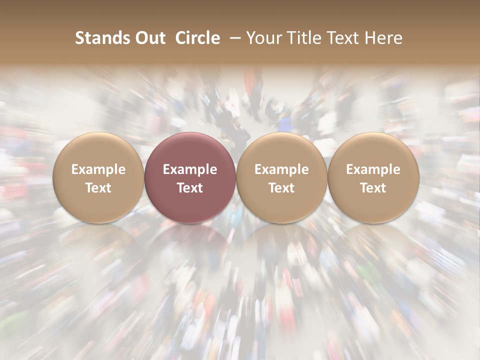 Crowds In An Urban Setting PowerPoint Template