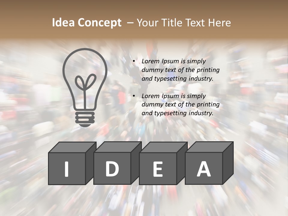 Crowds In An Urban Setting PowerPoint Template