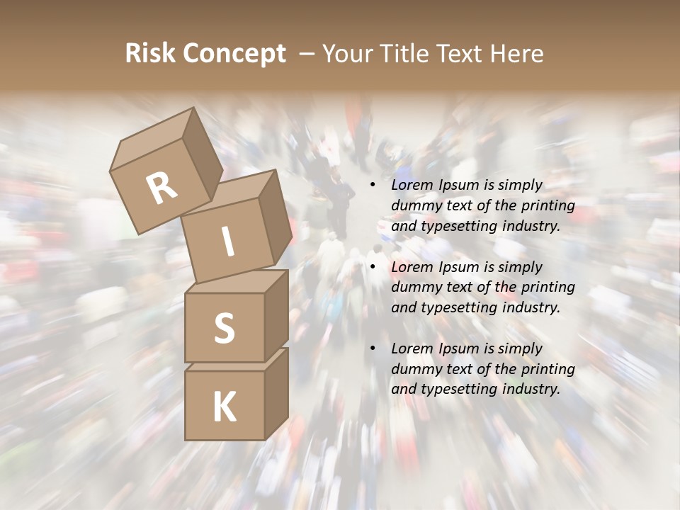 Crowds In An Urban Setting PowerPoint Template