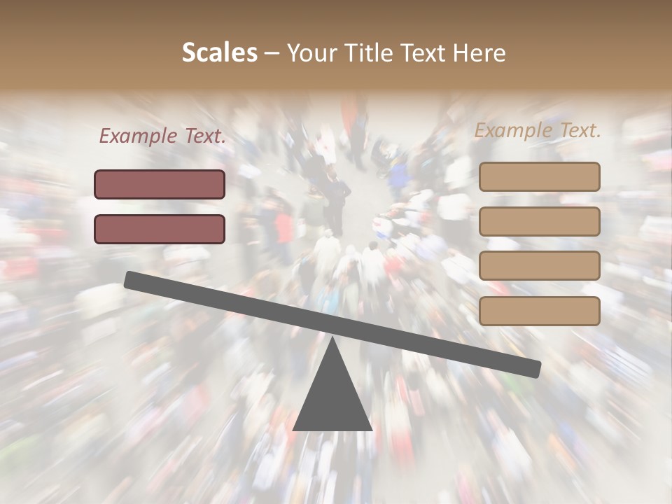 Crowds In An Urban Setting PowerPoint Template