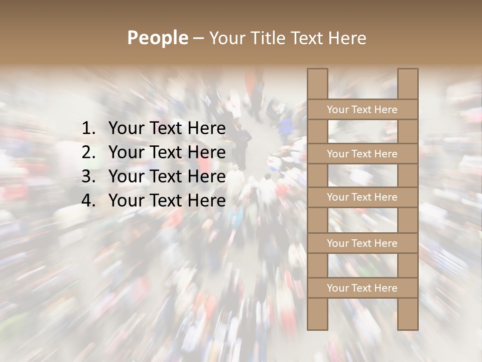 Crowds In An Urban Setting PowerPoint Template