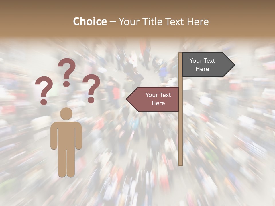 Crowds In An Urban Setting PowerPoint Template