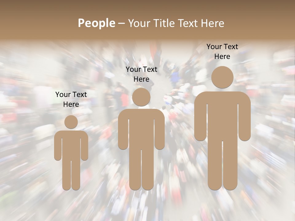 Crowds In An Urban Setting PowerPoint Template