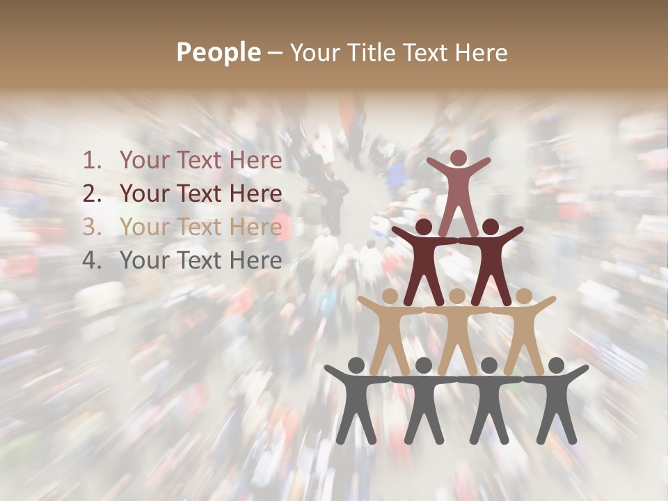 Crowds In An Urban Setting PowerPoint Template