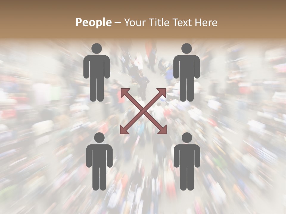 Crowds In An Urban Setting PowerPoint Template