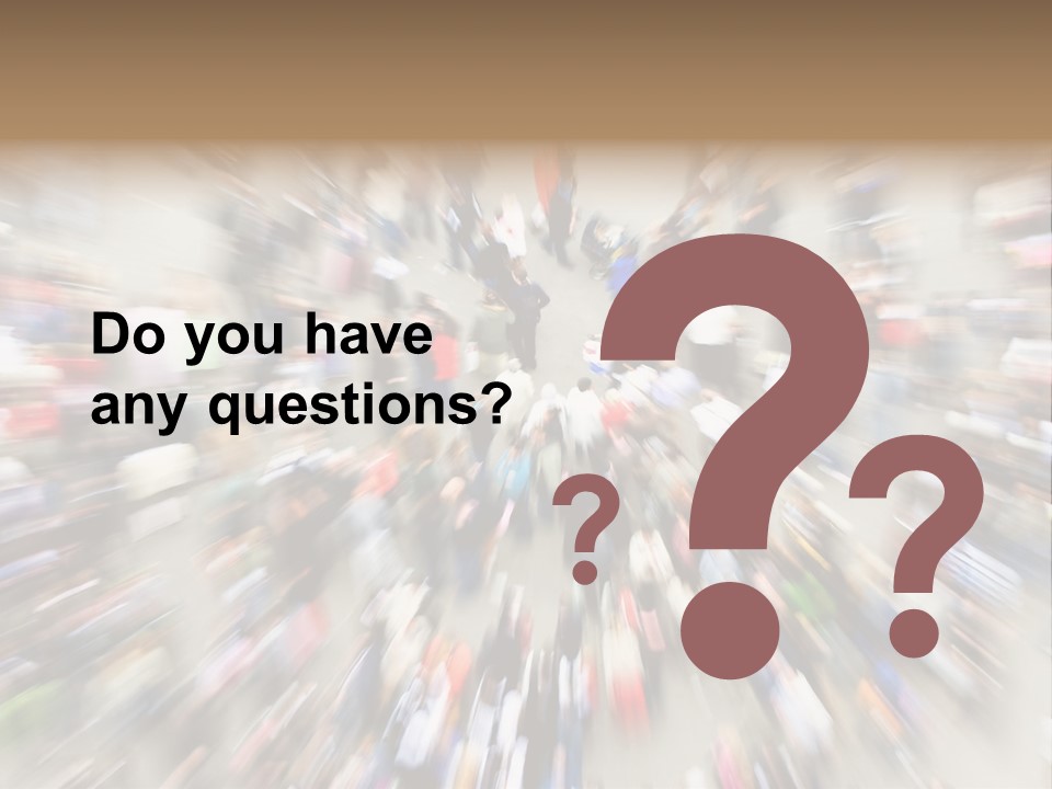 Crowds In An Urban Setting PowerPoint Template