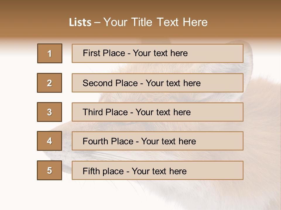 Red Fox (4 Years) - Vulpes Vulpes In Front Of A White Background PowerPoint Template