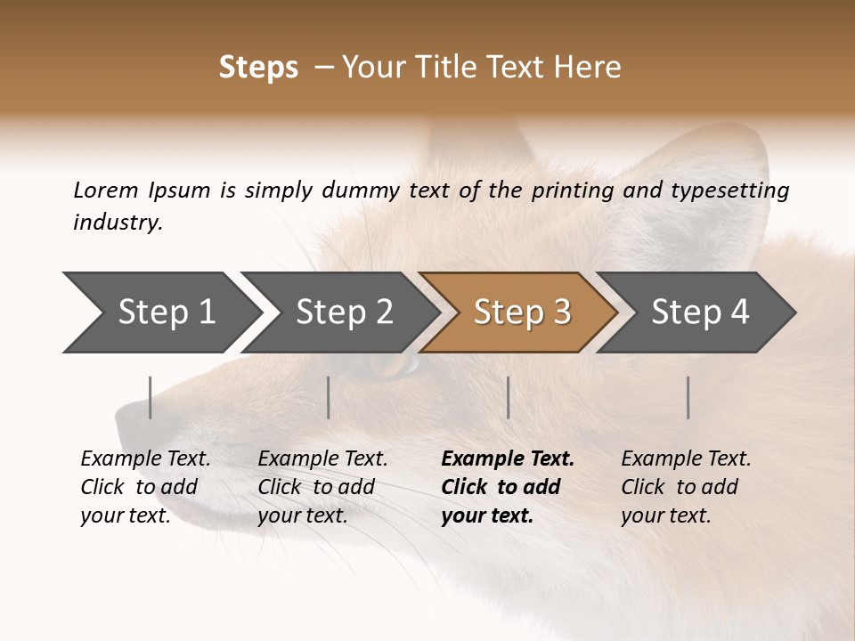 Red Fox (4 Years) - Vulpes Vulpes In Front Of A White Background PowerPoint Template