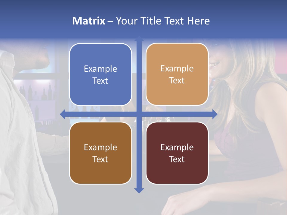 A Couple Sitting At Bar With Bar Tender Pouring A Drink PowerPoint Template