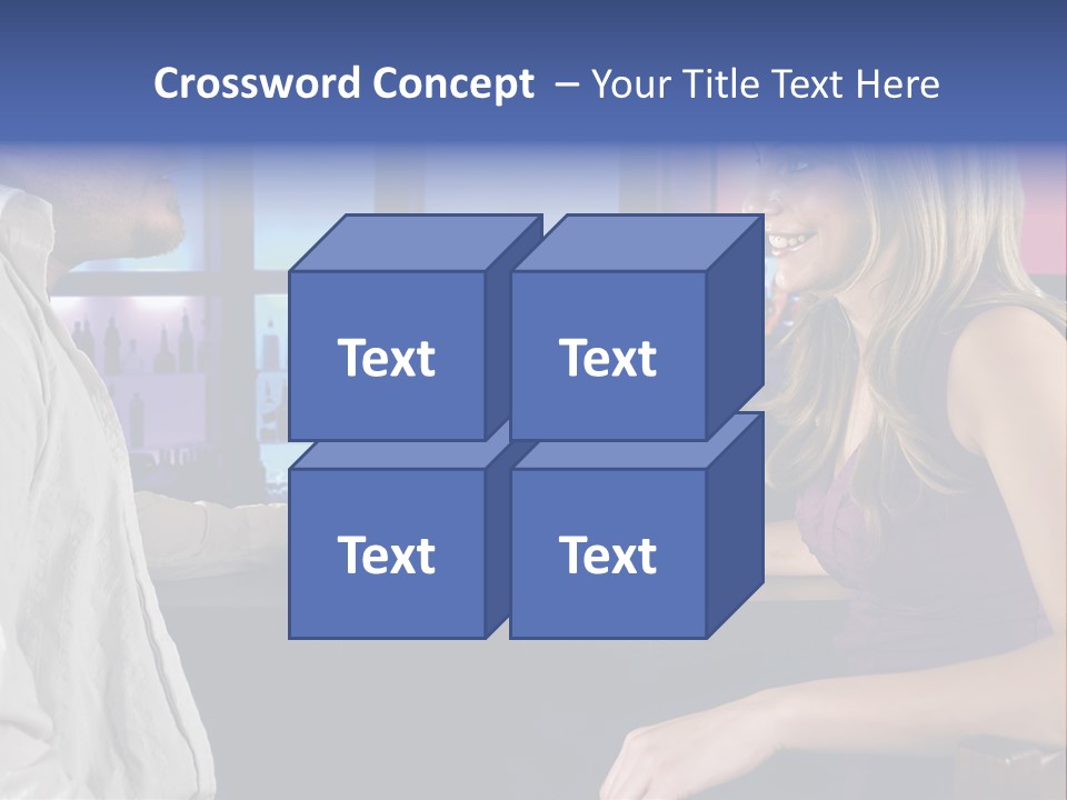 A Couple Sitting At Bar With Bar Tender Pouring A Drink PowerPoint Template