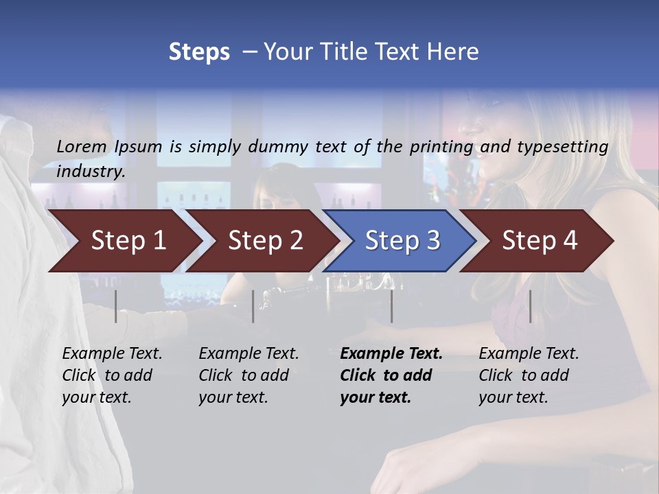 A Couple Sitting At Bar With Bar Tender Pouring A Drink PowerPoint Template