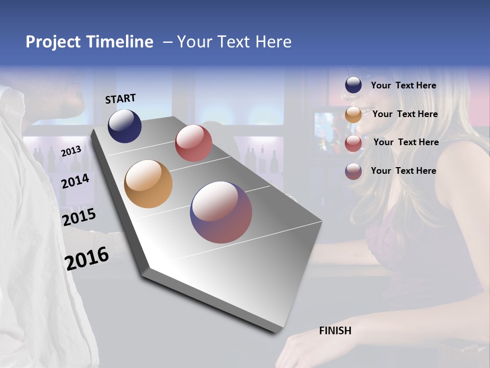 A Couple Sitting At Bar With Bar Tender Pouring A Drink PowerPoint Template