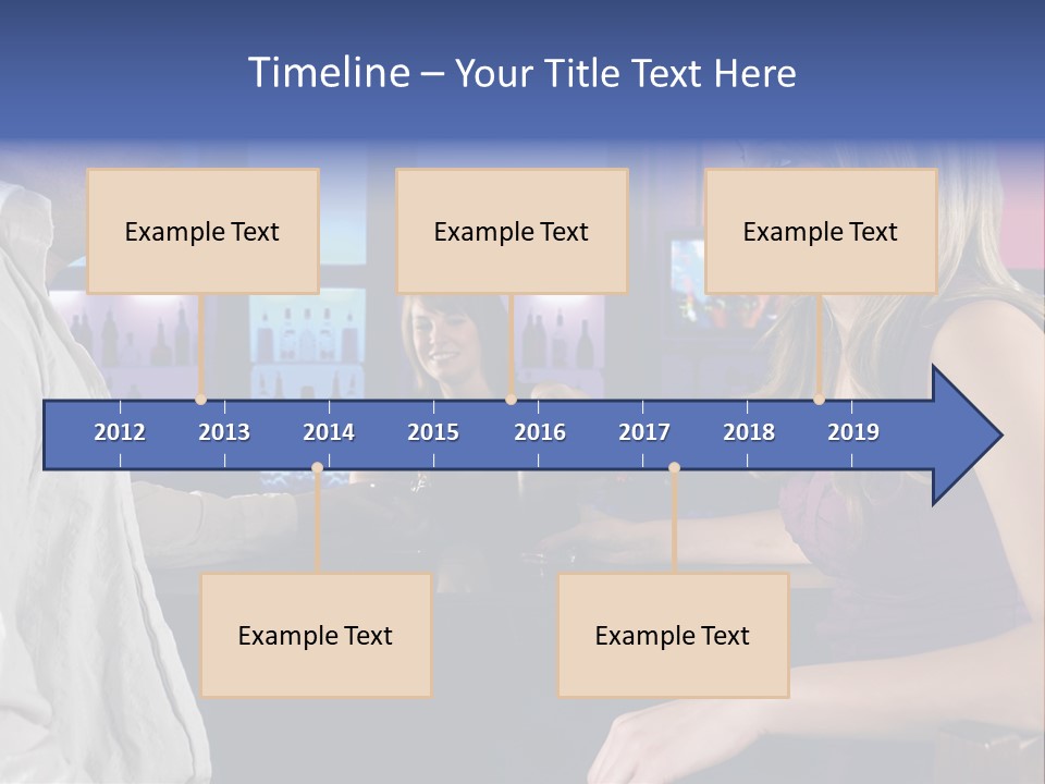 A Couple Sitting At Bar With Bar Tender Pouring A Drink PowerPoint Template