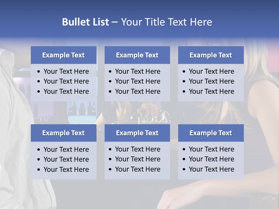 A Couple Sitting At Bar With Bar Tender Pouring A Drink PowerPoint Template