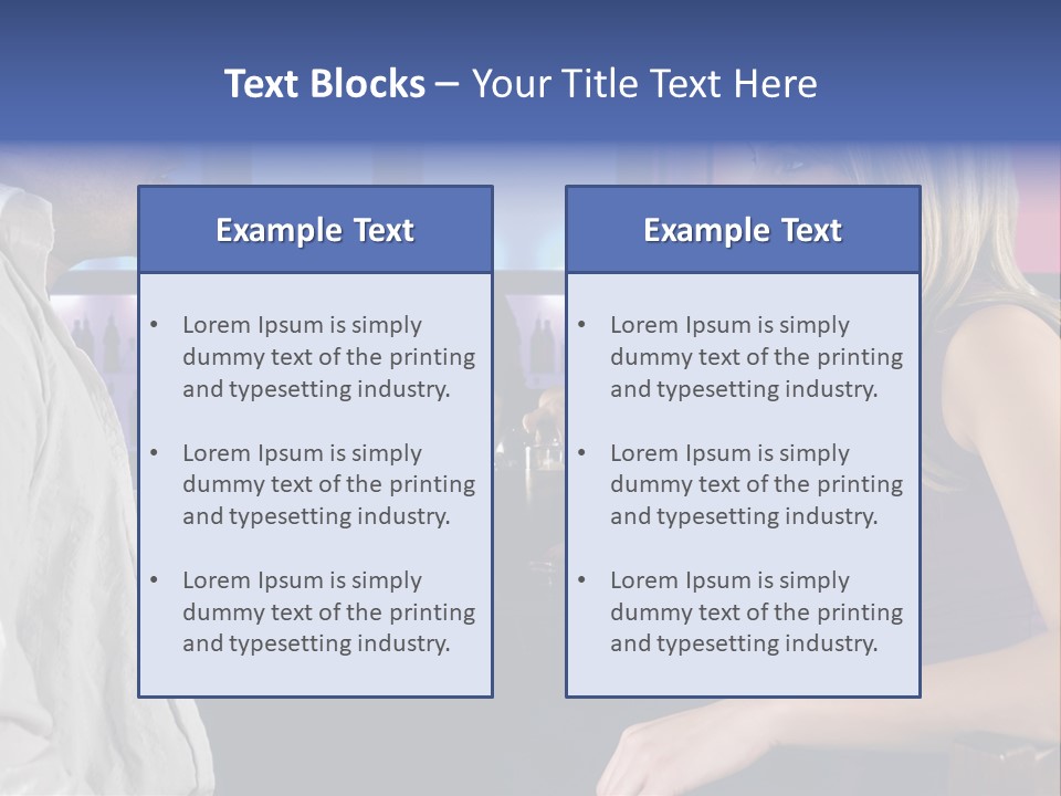 A Couple Sitting At Bar With Bar Tender Pouring A Drink PowerPoint Template