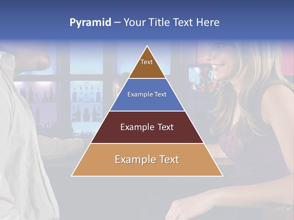 A Couple Sitting At Bar With Bar Tender Pouring A Drink PowerPoint Template