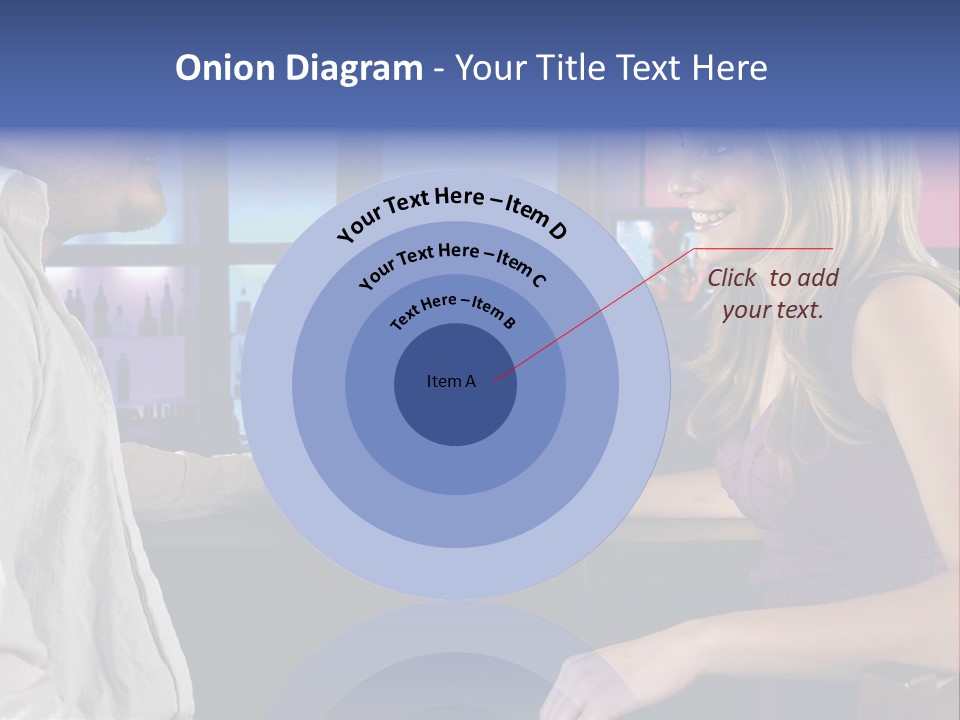 A Couple Sitting At Bar With Bar Tender Pouring A Drink PowerPoint Template